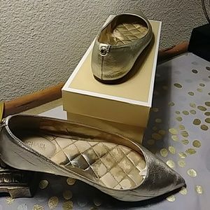 Gold Michael Kors flats